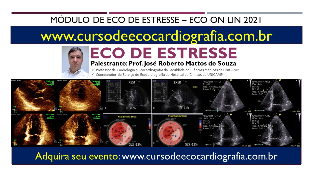 ECOCARDIOGRAFIA DE ESTRESSE - EVENTO DO CURSO DE ECO ON LINE 2021 - Prof. Dr. José Roberto Mattos de Souza